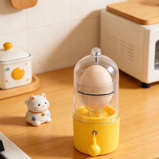 Eigeel Mixer - Gouden Ei Maker - Koken en Bakken - Handmatig Aangedreven - 7.5x7.5x16.5cm - Wit van Eigeel Mixer — afbeelding 4