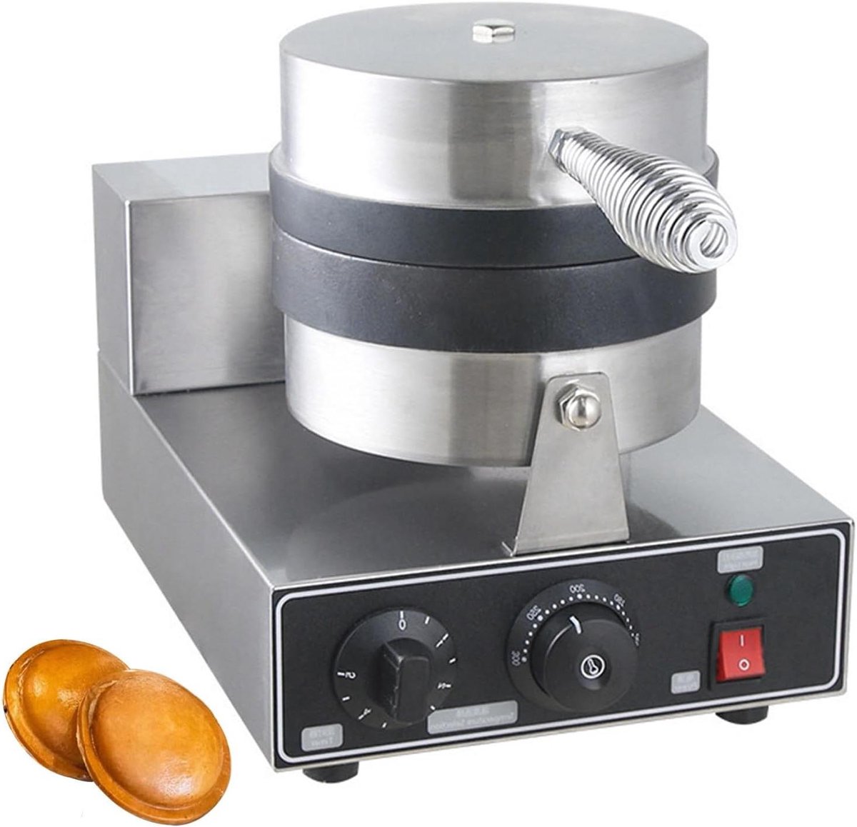 Wafel Maker - Burger Pers - Snacks Maken - Dubbelzijdig Verwarmen - 1200 Watt - Zilver