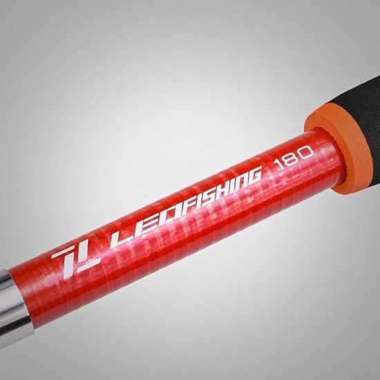 Vishengel Telescopisch - Opvouwbare Hengel - Vissen Op Locatie - Compact En Draagbaar - 180 cm Uitgeschoven - Rood — afbeelding 3