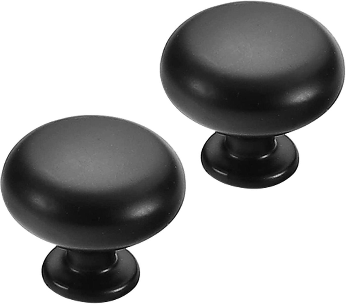 Kastdeurknoppen - Deurgrepen Ladekast - Keuken Organisatie - Aluminium - 2-pack - Zwart