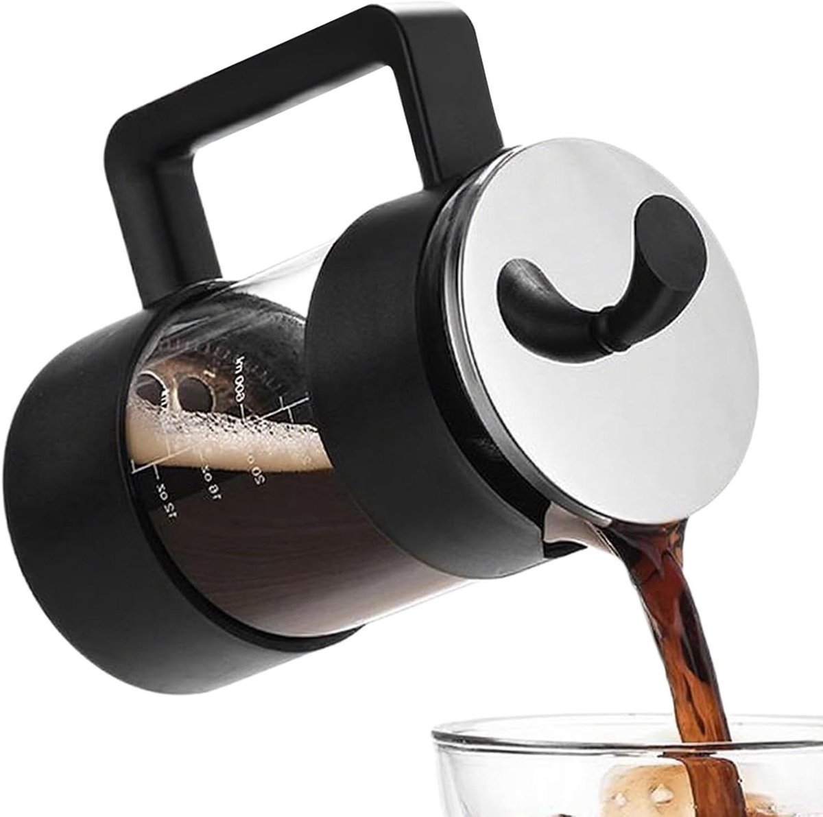 Koffiezetter - Perskoffiezetter Cafetière - Koffie Zetten - Behoud van Smaakprofiel - 100 cl - Transparant