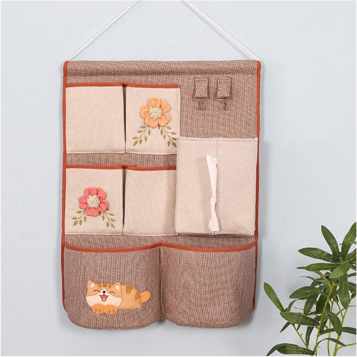Hangende Opbergzak - Deur Organizer - Ruimte Besparen - Meerlaagse Zakken - One Size - Beige