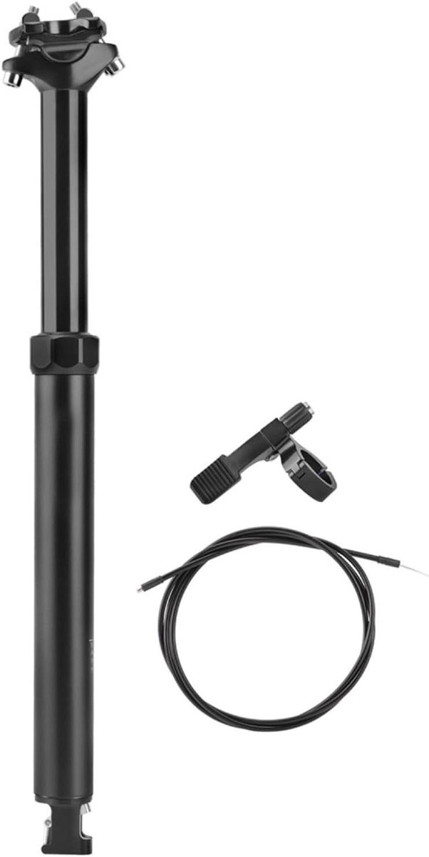 Verstelbare Zadelpen - Fiets Zadelbuis - Mountainbike Rijden - Interne Kabel Routing - 30.9mm Diameter - Zwart