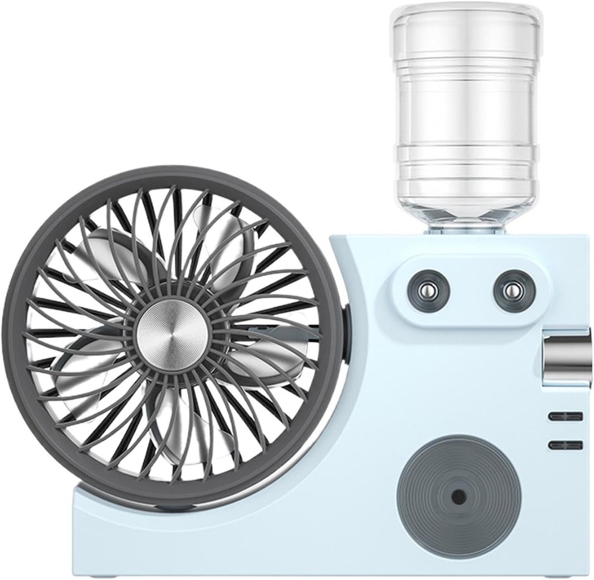 Vernevelende Ventilator - Luchtkoeler Mister - Persoonlijke Verkoeling - Dubbele Nozzles Systeem - 21.7 cm Hoog - Blauw