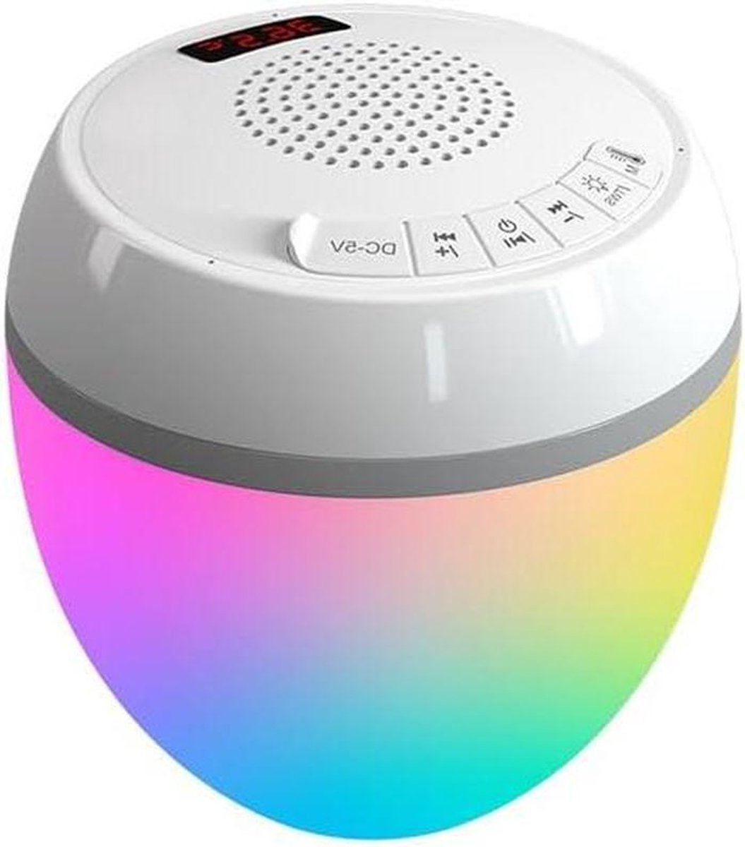 Drijvende Luidspreker - Waterdichte Speaker - Zwemmen Muziek - Met Thermometer - 12 x 10 x 12 cm - Wit