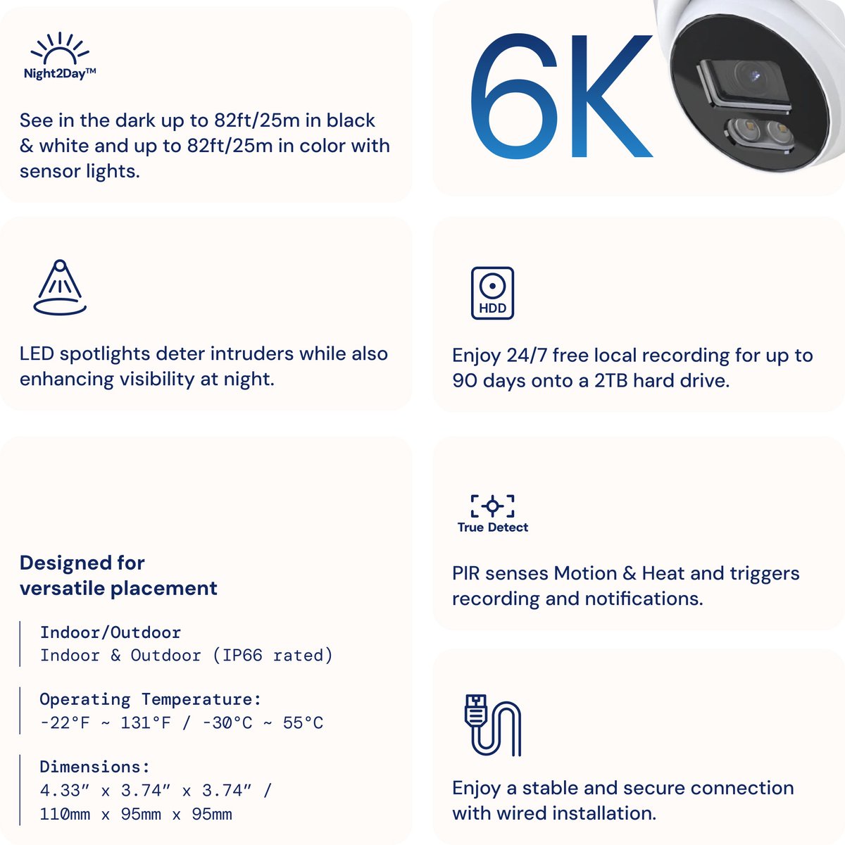 Swann EliteX 12MP Series - Beveiligingscamera's - 4 Camera's - cctv camerasysteem - 2TB - geen abonnementskosten - 6K Ultra HD - Spotlight Dome IP Cameras - Met Microfoon – foto 7