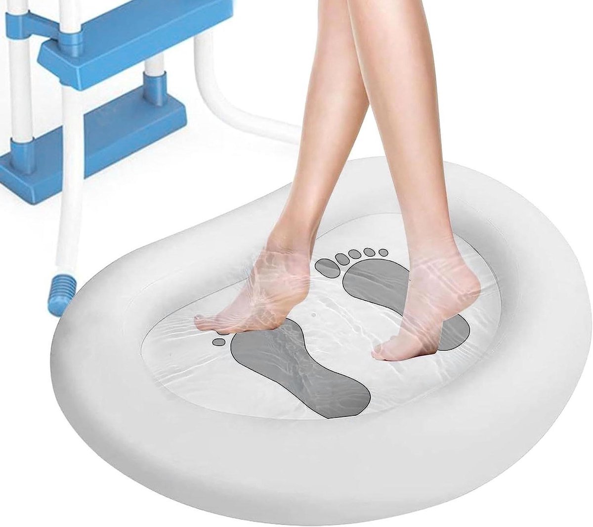 Voetenbad – Douchebakje – Zwembad Schoonhouden – Met Borstels – 24 x 21 cm – Wit Voetenbad – Douchebakje – Zwembad Schoonhouden – Met Borstels – 24 x 21 cm – Wit