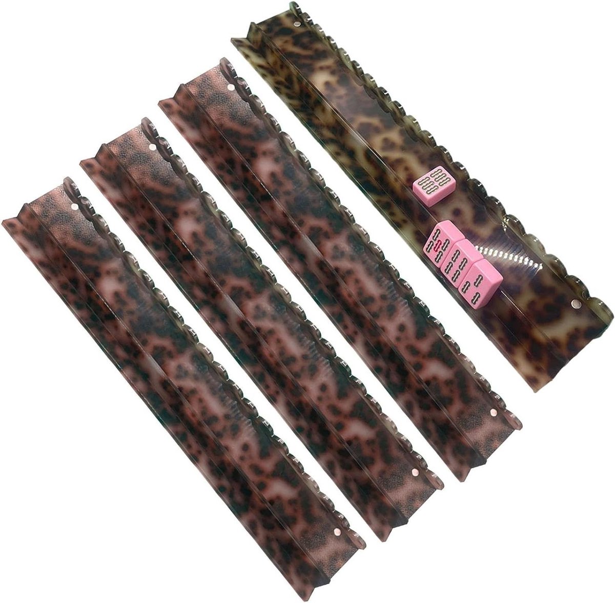 Mahjong Stenen Houders - Tafelspel Accessoires - Spelplezier Vergroten - Magnetische Bevestiging - Set van 4 - Transparant