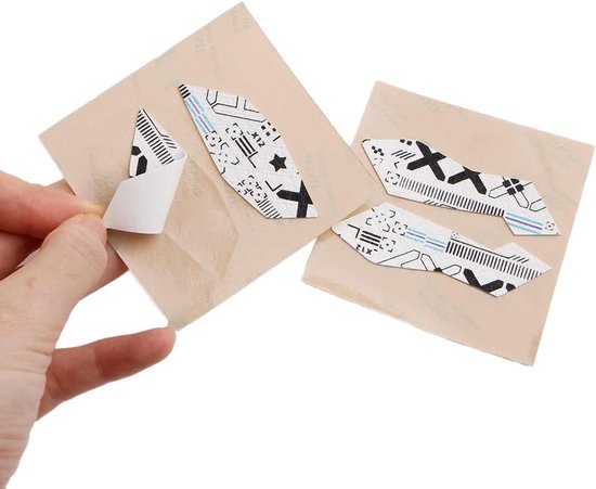 Muis Anti-slip Tape - Grip Stickers - Gaming Controle - Zweetafvoerend Ontwerp - Full Body Set - Zwart Wit — afbeelding 4