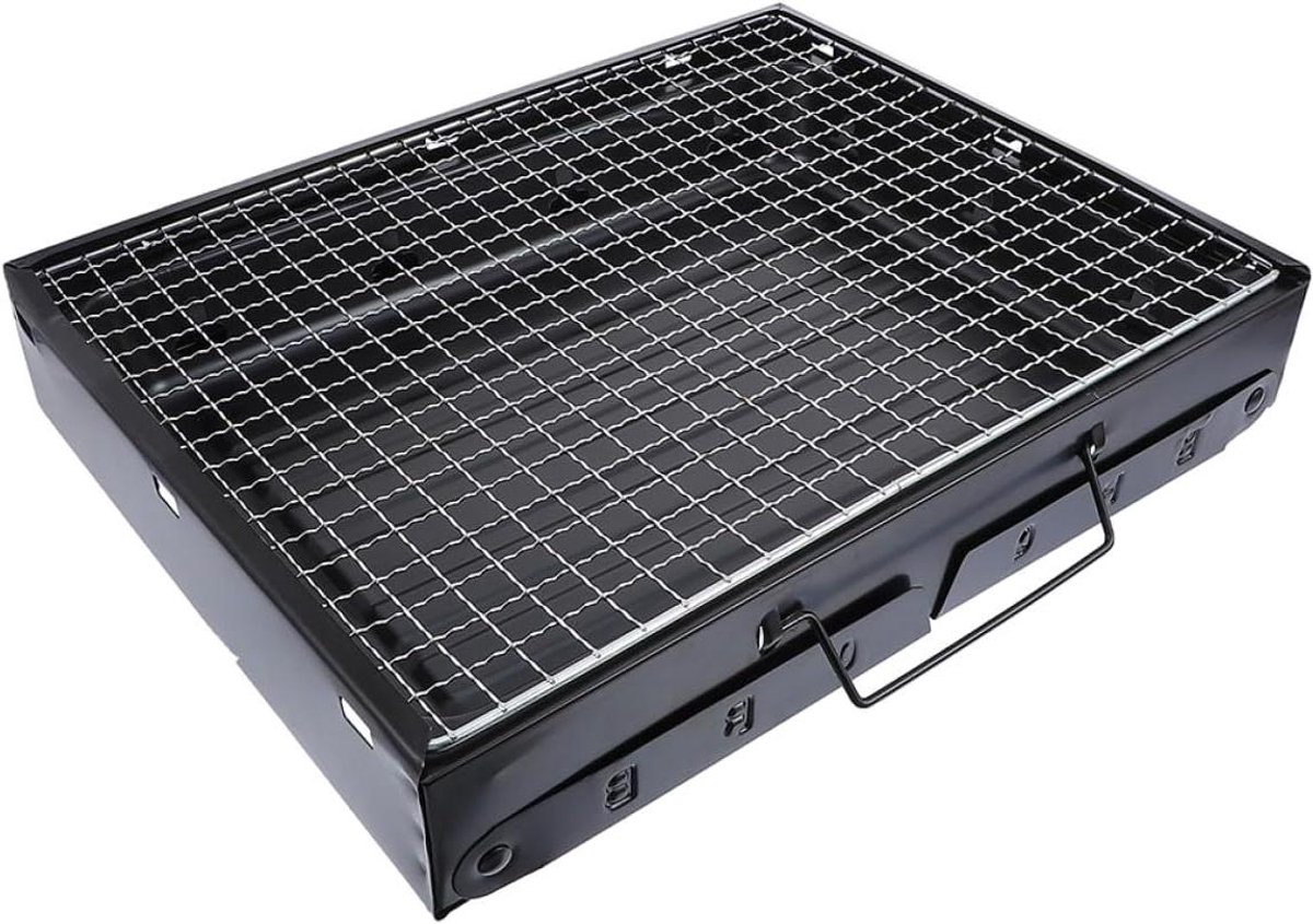 Houtskool Barbecue - Opvouwbare Grill - Buiten Koken - Compact en Draagbaar - 435 cm - Zwart