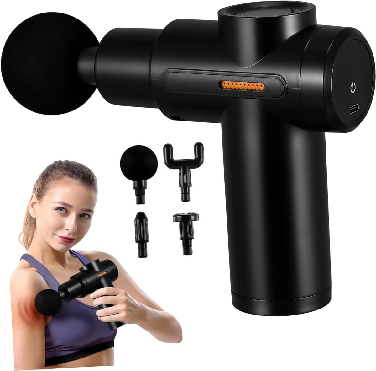 FOMIYES kleine draagbare stimulator draagbare spier stimulator spiermassage fitnessapparatuur rugmassageapparaat mini- handbediend Bindweefsel massage