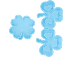 Didiseaon 2pcs Epoxy Mold Clover Resin Clover Candy Heart for Resin Epoxy Jewelry Casting Clover Pendant Silicone Clover Four Earrings Clover Keychain Mold Silica Gel Fingerboard Unique