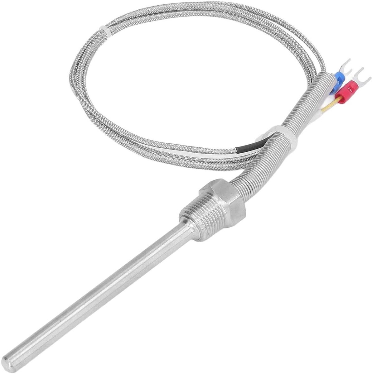 Temperatuur Sensor - K Type - Temperatuur Meten - Roestvrij Staal - 8x100mm - Zilver