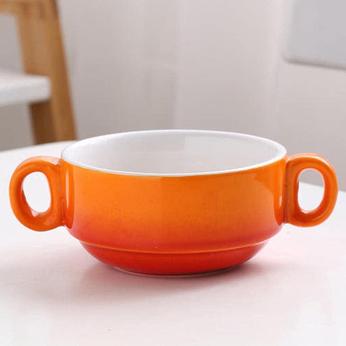 Keramische Kom - Ovenschaal - Maaltijden Bereiden - Dubbele Oren - Niet gespecificeerd - Oranje