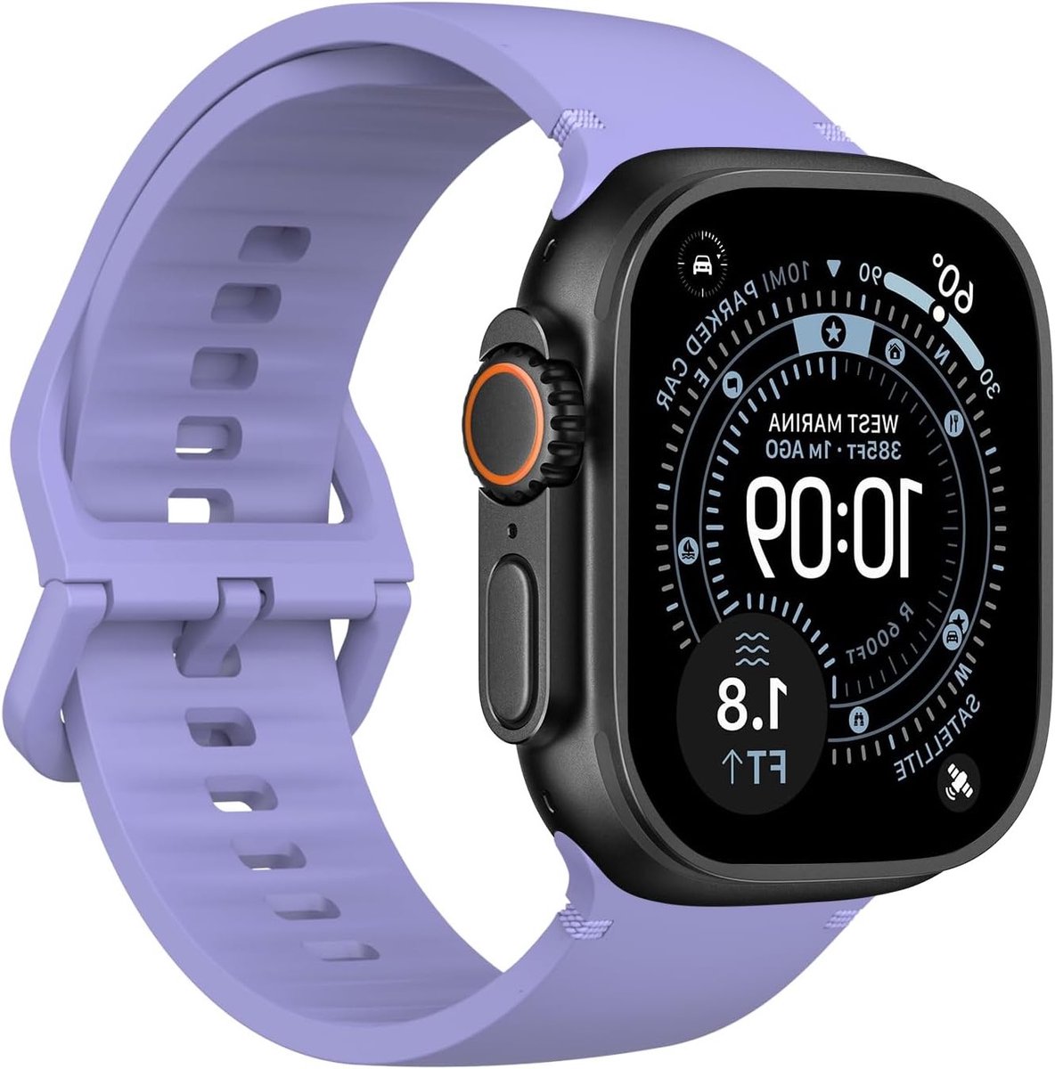 Ademend Siliconen Vervangband voor Apple Watch Ultra en Series - Geschikt voor 49mm, 46mm, 45mm, 44mm, 42mm - Paars, Comfortabel en Duurzaam voor Mannen en Vrouwen