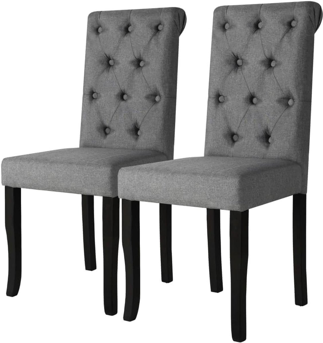 Eetstoelen set - Stoelen voor keuken - Comfortabel zitten - Massief houten frame - Set van