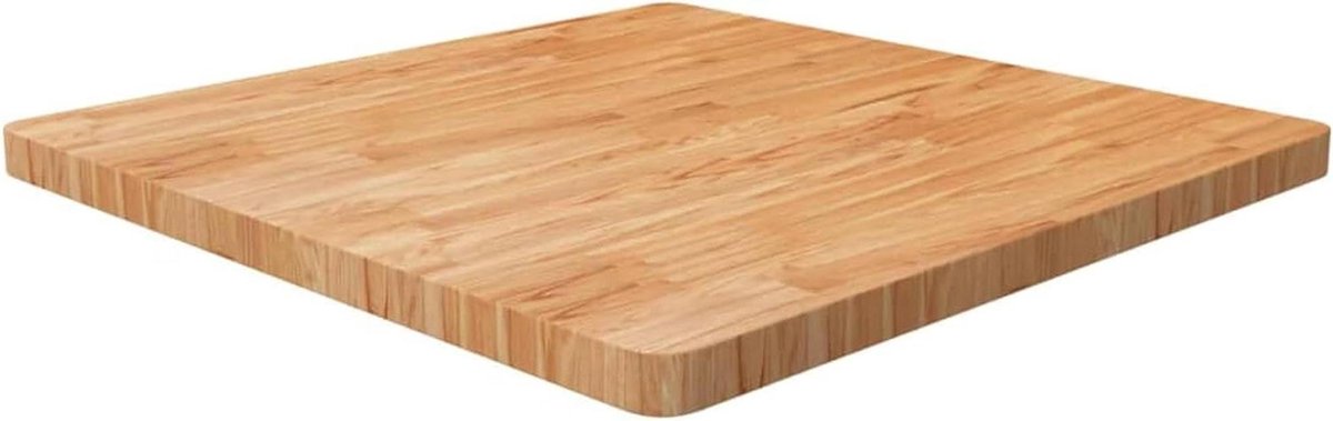 Tafelblad Hout - Eiken Blad - Tafel Renoveren - Massief Eikenhout - 80x80 cm - Lichtbruin