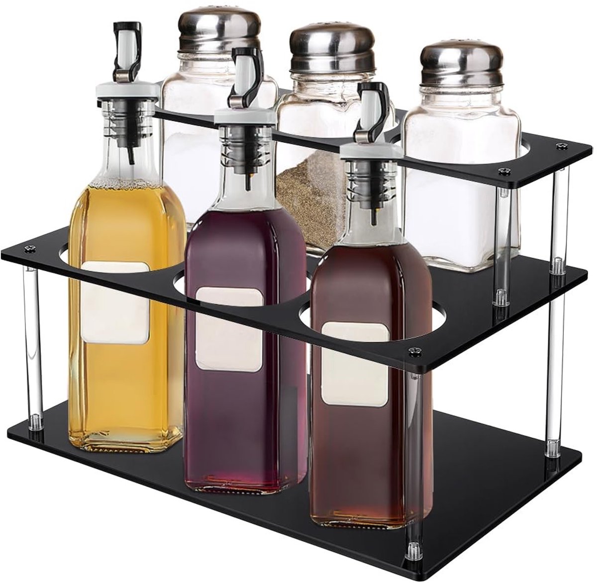 Dailygoods - 2-Etages Acryl Koffiesiroop Organizer voor Keuken en Eetkamer