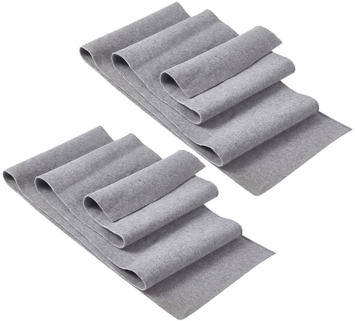Dailygoods - 2 Stuks Grijze Rib Manchet Stof voor Kleding Accessoires