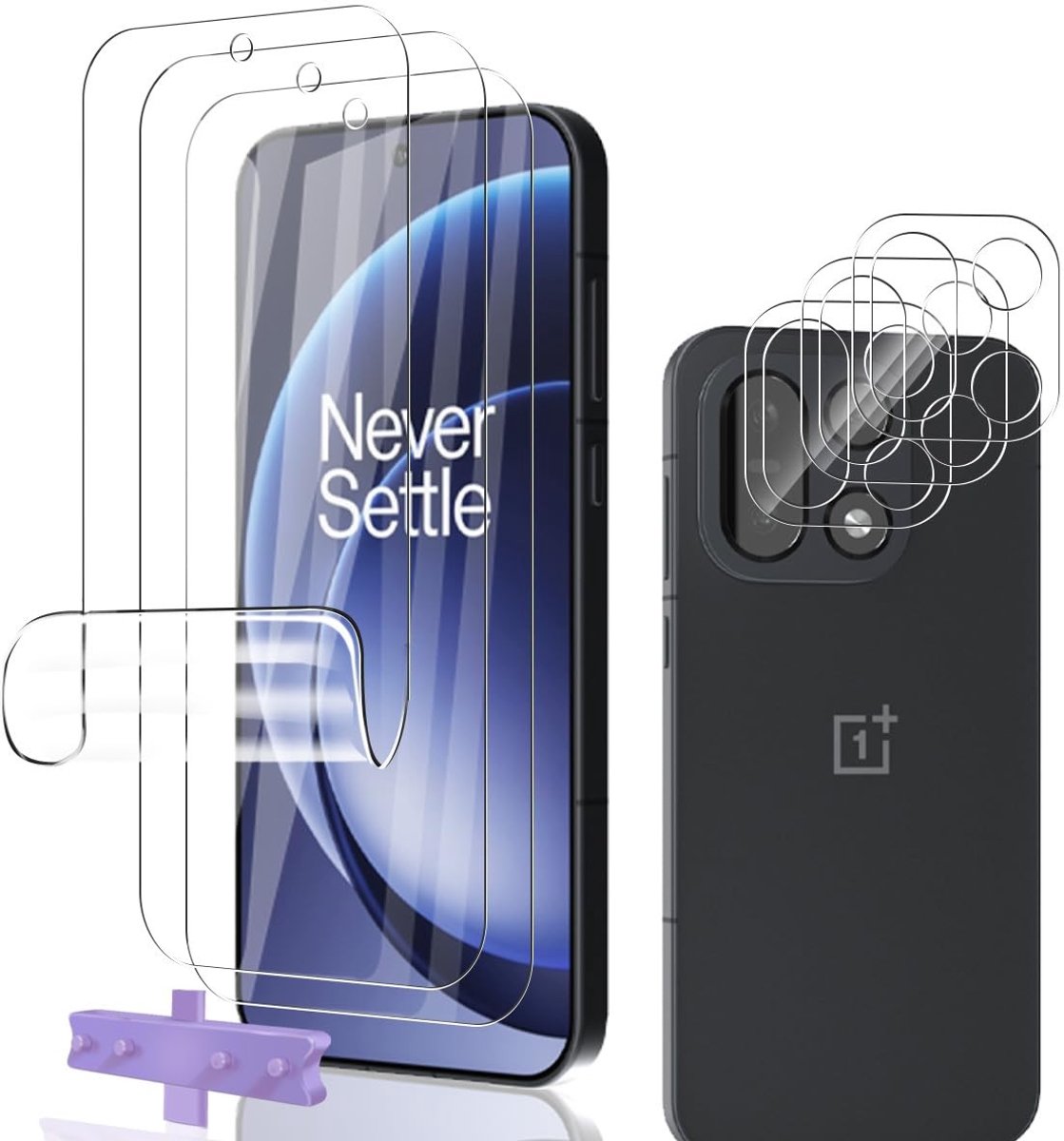 Dailygoods - Displaybeschermfolie en Cameraglas voor OnePlus 15