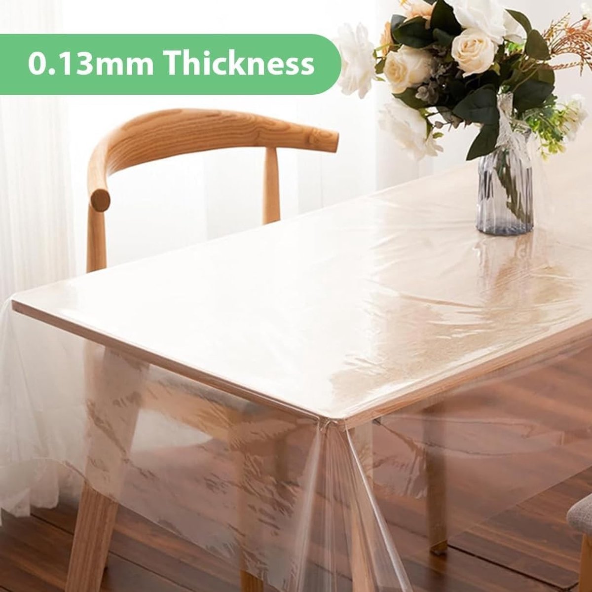 Dailygoods - Doorzichtig PVC Tafelkleed 100 x 100 cm Waterdicht