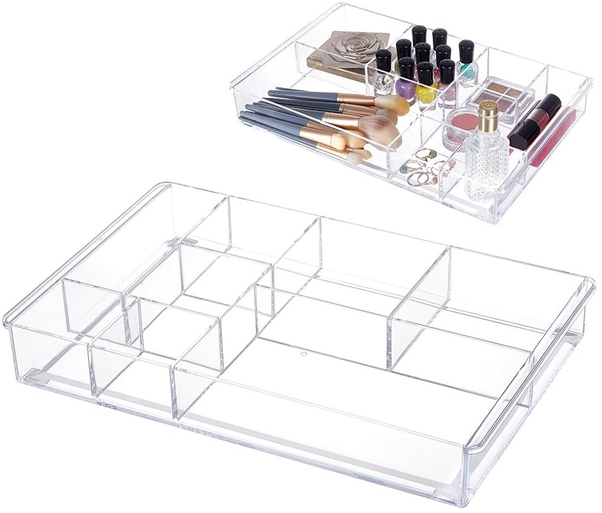 Dailygoods - Acryl Lade Organizer met 8 Secties voor Make-up en Sieraden