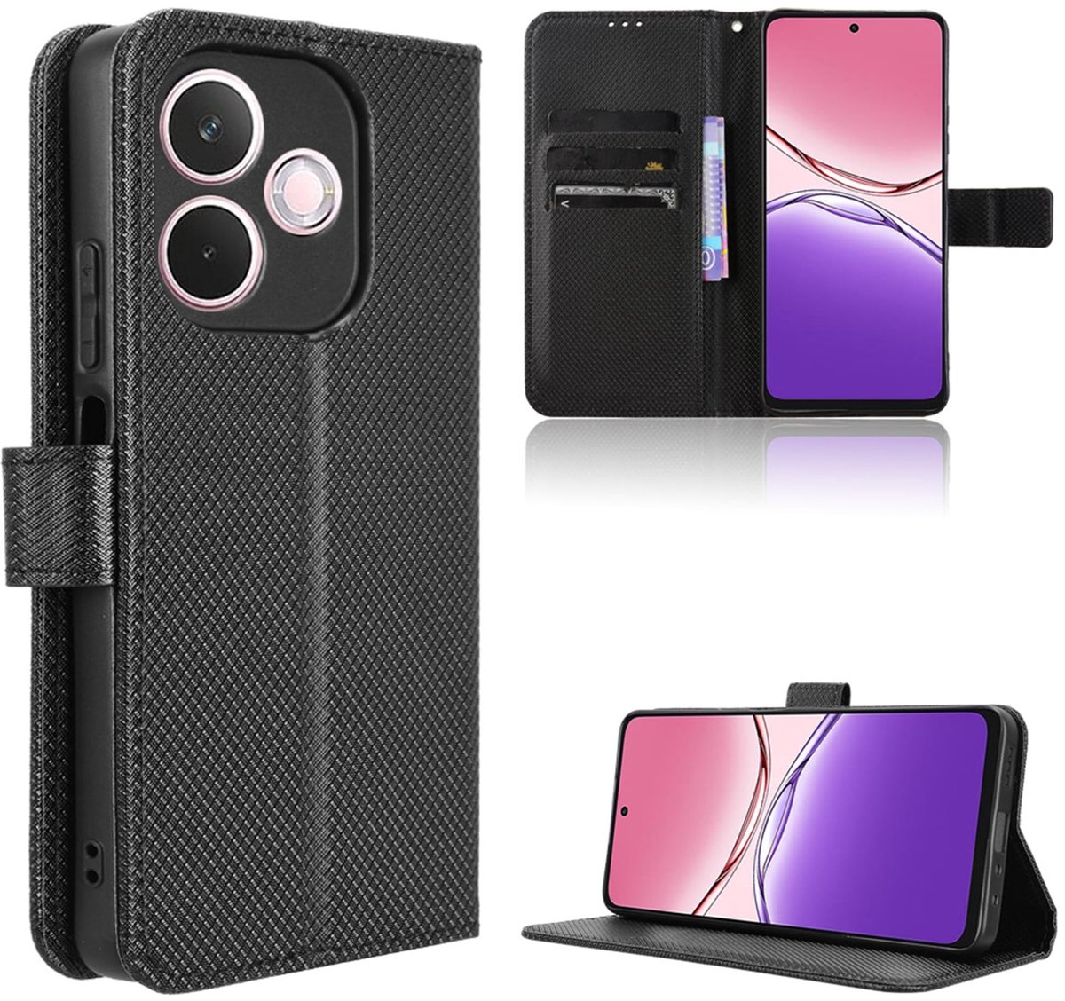 Dailygoods - Stootvaste Telefoonhoes voor Oppo A5 Pro met Flipcover