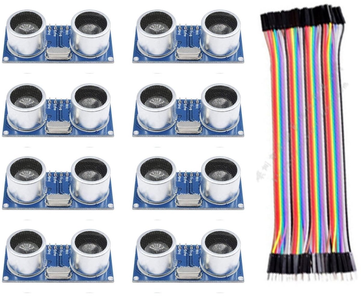 Dailygoods - Set van 8 Ultrasone Afstandssensor Modules voor Arduino