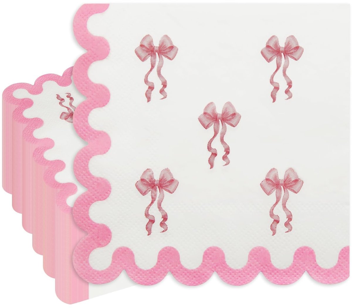 Dailygoods - Set van 100 Roze Strik Servetten voor Feestelijke Decoratie