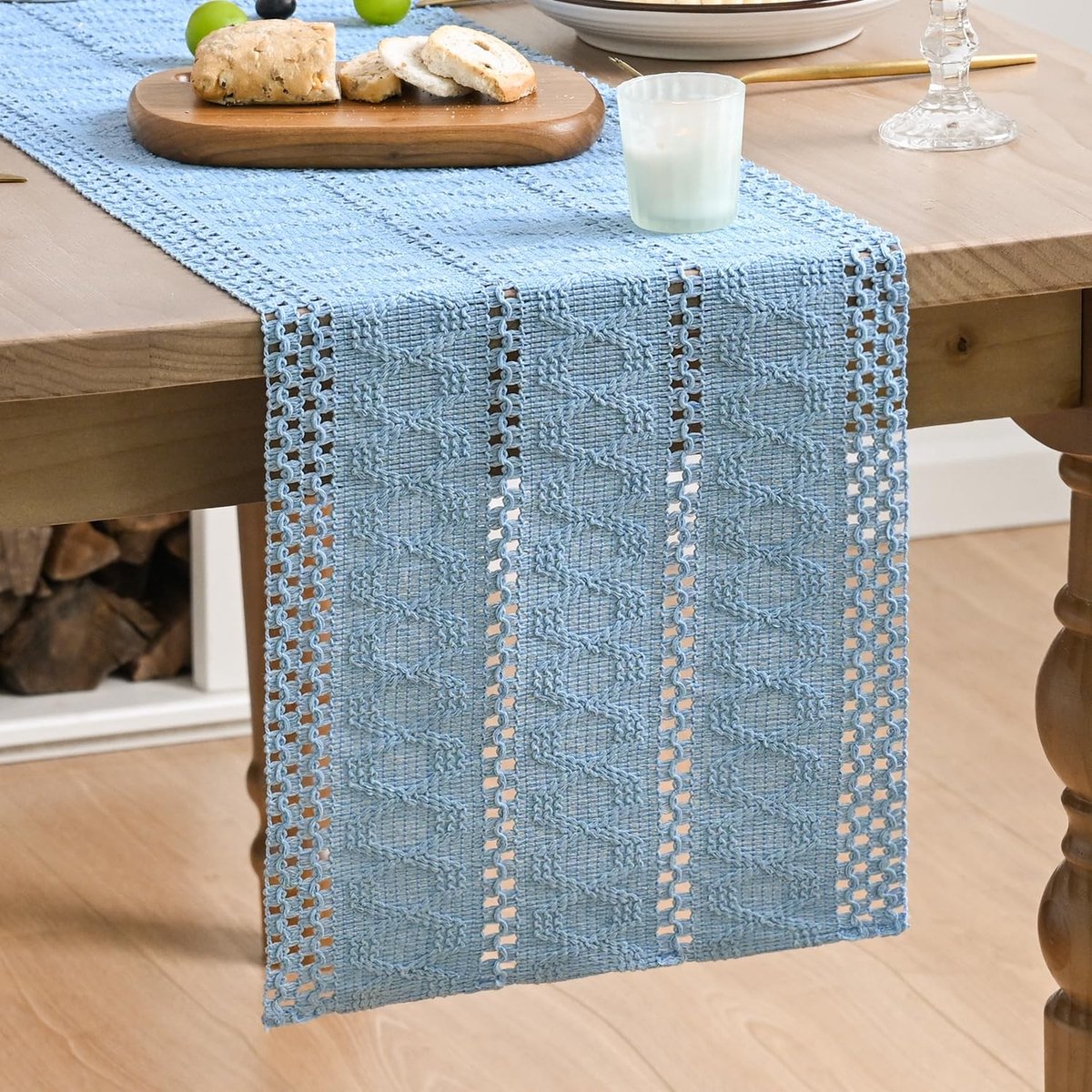 Dailygoods - Tafelloper van Katoen met Rustiek Design 30 x 143 cm