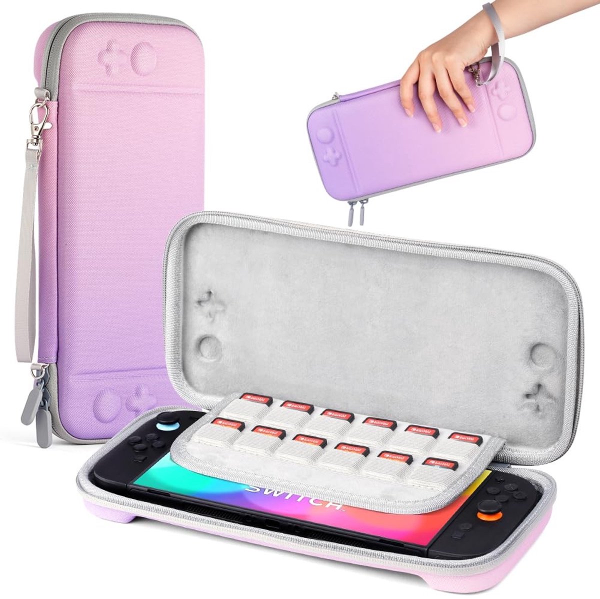 Dailygoods - Switch 2 Tas met 12 Kaartsleuven voor Nintendo Switch 2