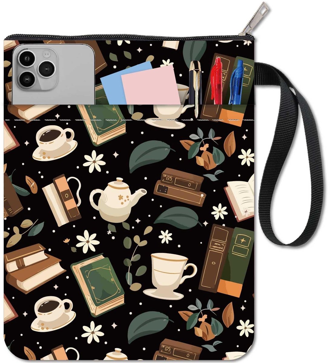 Dailygoods - Koffieboekhoes met Ritssluiting en Extra Stoffentas voor Bescherming