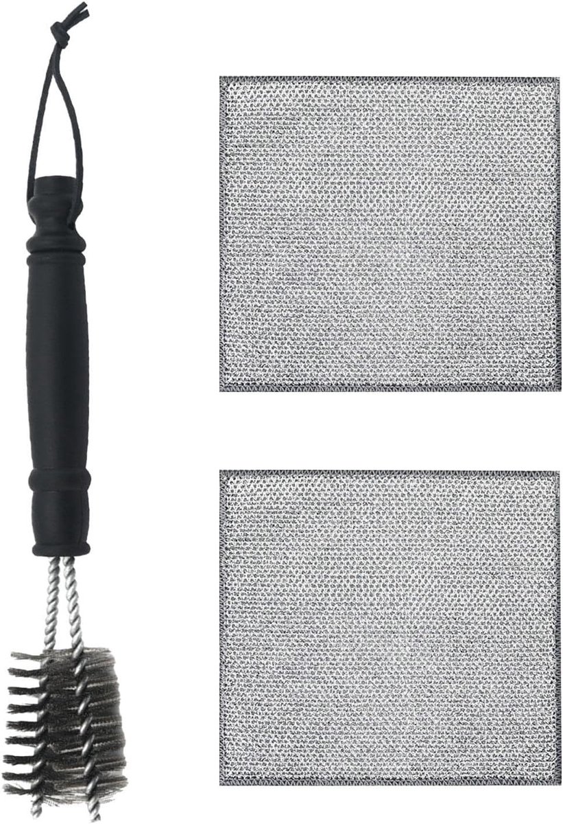 Dailygoods - Dubbelzijdige Metalen Reinigingsborstel Set