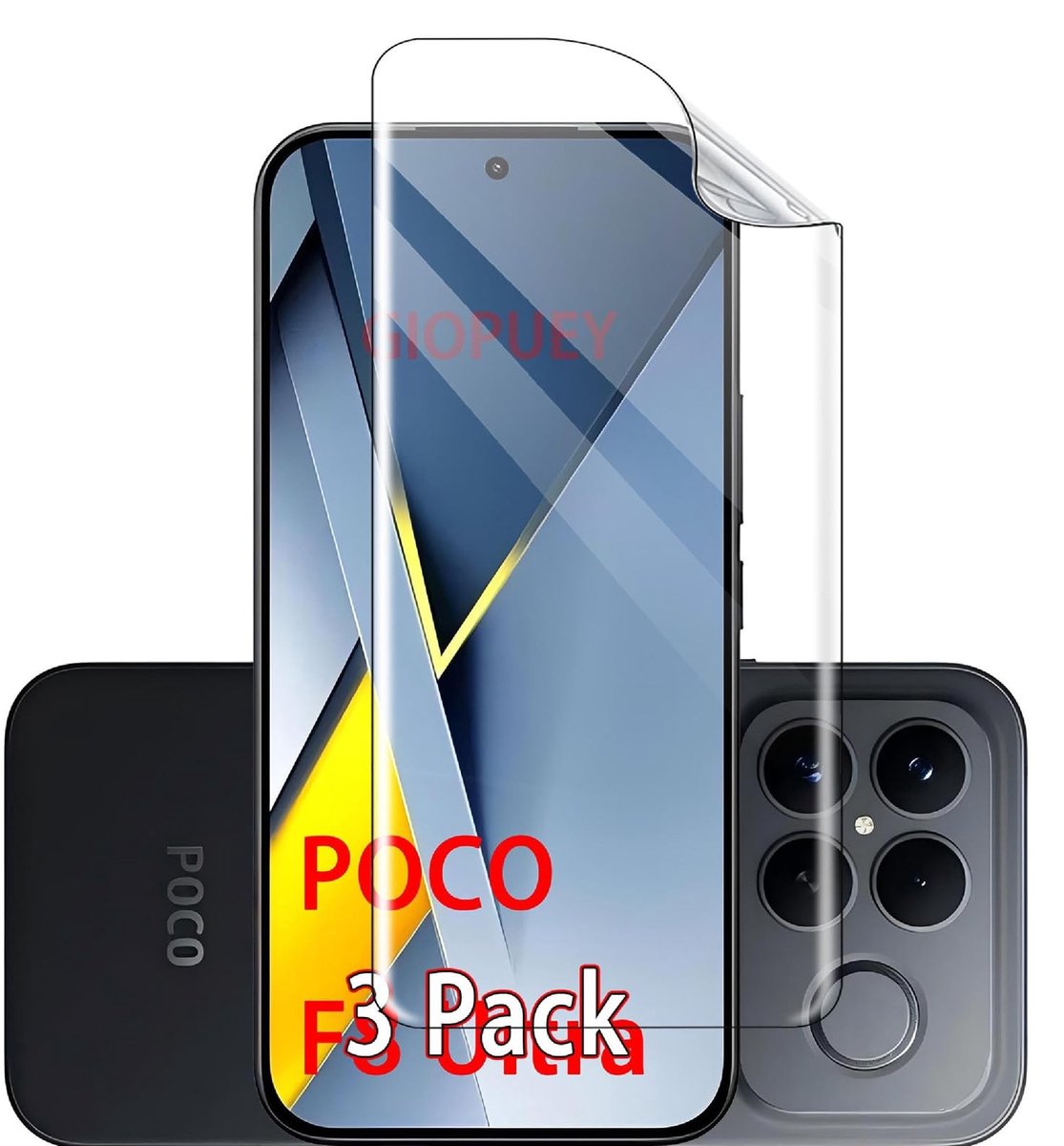 Dailygoods - Flexibele TPU Displaybeschermfolie voor Smartphone, 3 Stuks