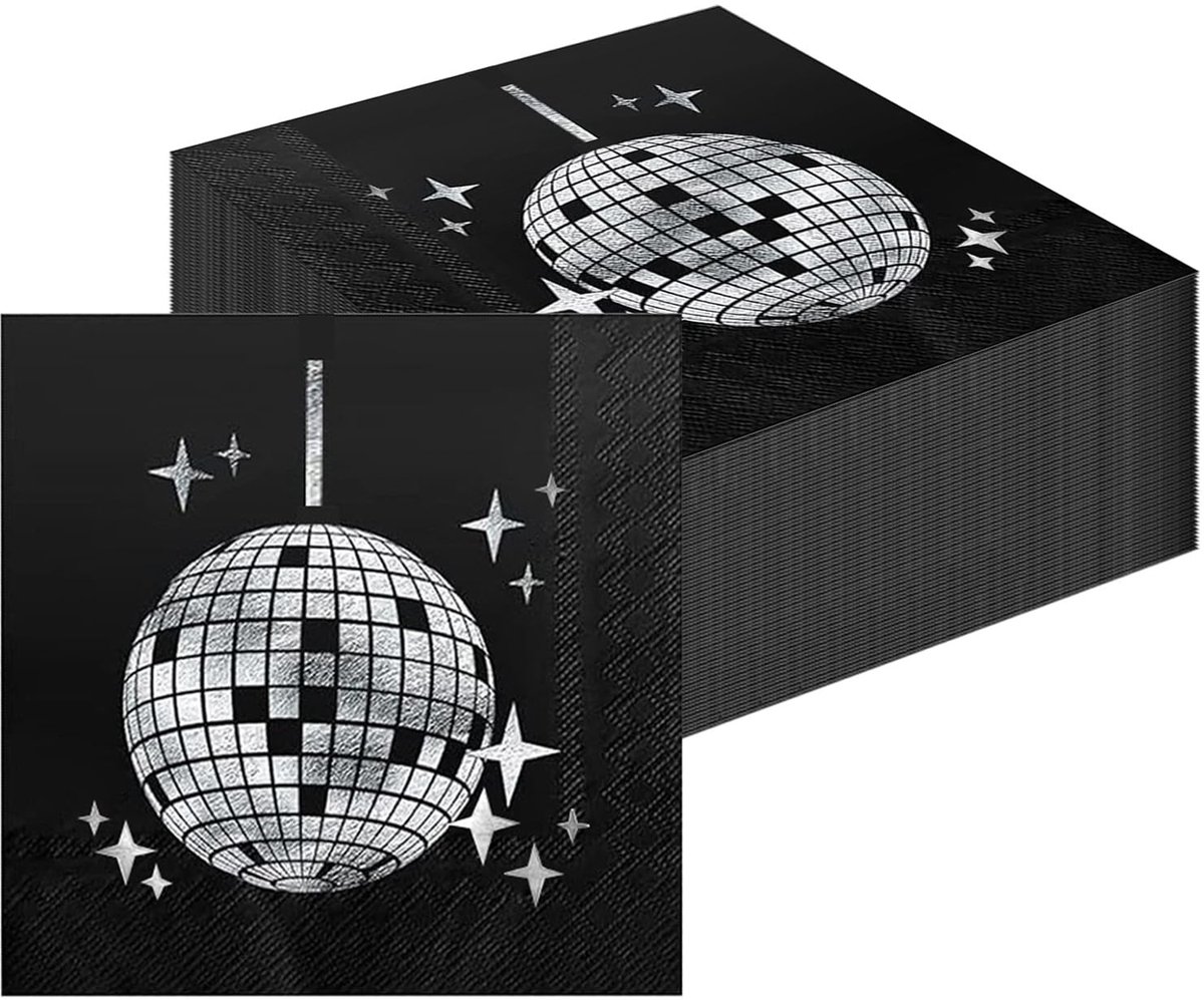 Dailygoods - 25 Stuks Disco Decoratieve Servetten voor Feestjes