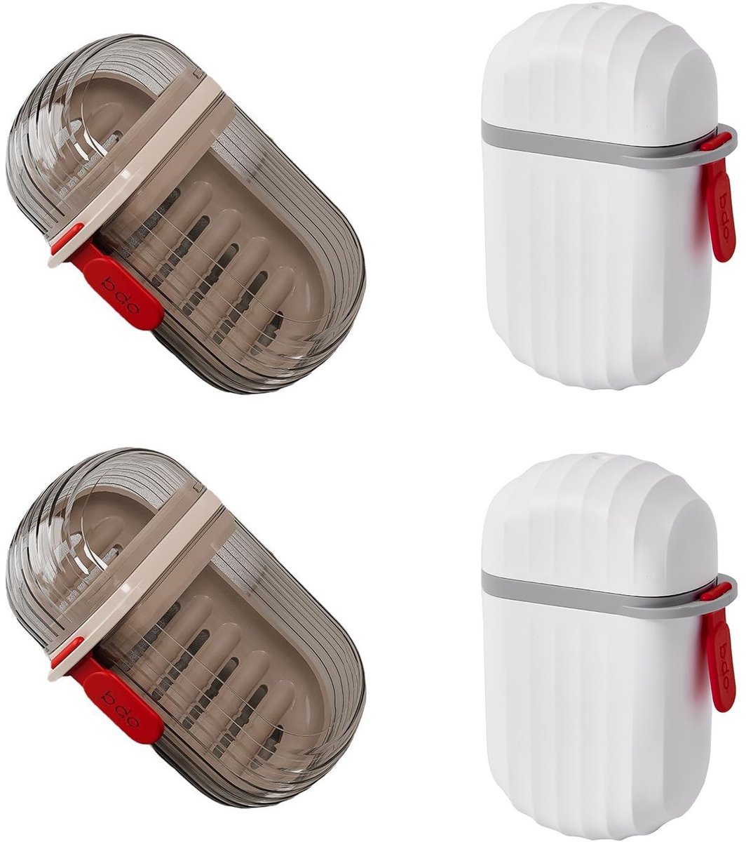 Dailygoods - Set van 4 Draagbare Zeepdozen voor Buiten