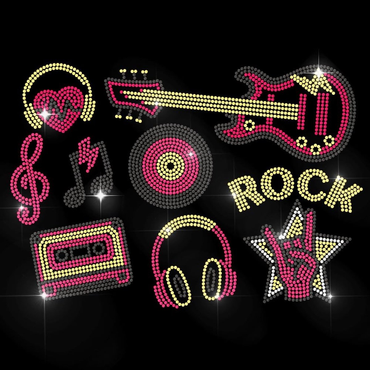 Dailygoods - Hartvormige Strass Transfer Sticker voor Kleding en T-shirts