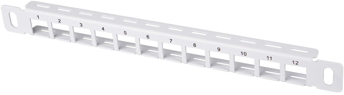 Dailygoods - 12-Poorts Keystone Patchpaneel voor Ethernet Kabelbeheer