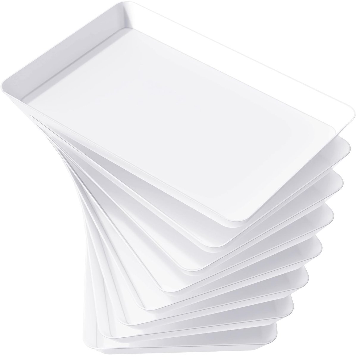 Dailygoods - Set van 8 Herbruikbare Plastic Serveerschalen voor Feestjes
