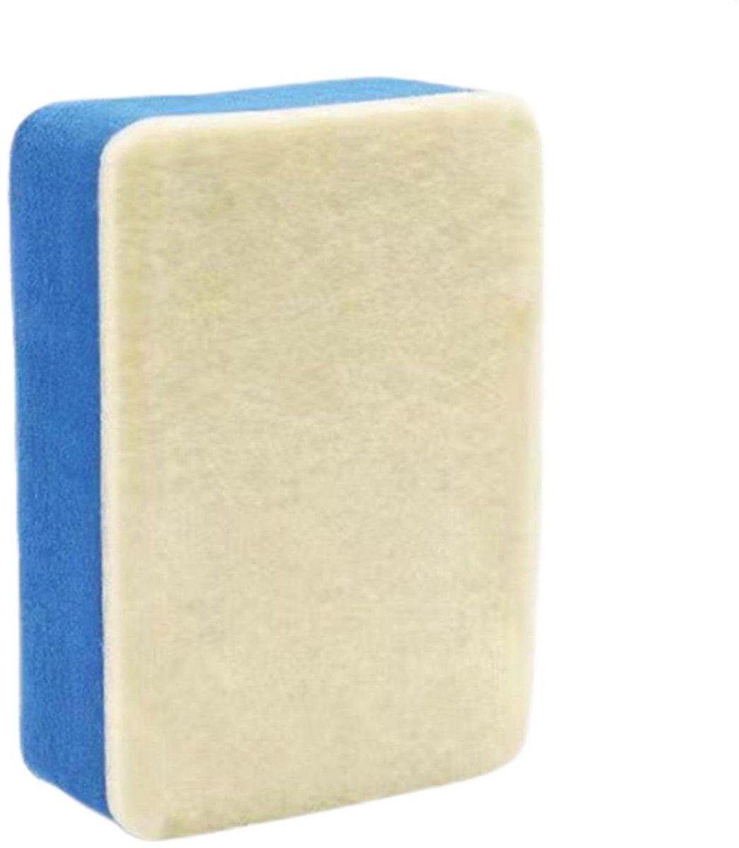 Voorruit Reinigingsborstel - Glasolie Verwijderaar - Autoruiten Schoonmaken - Streeploze Transparantie - 5 x 4 x 2.2 cm - Blauw