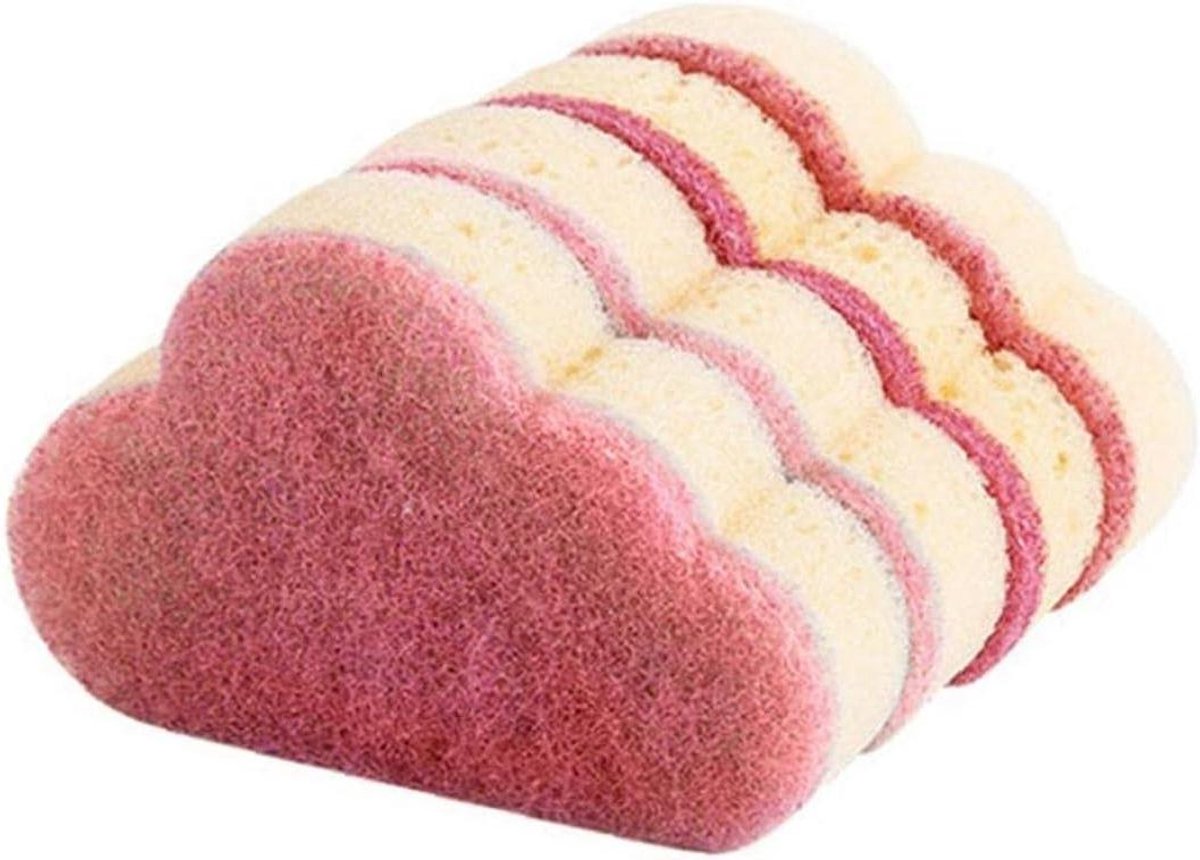 Vaatwas Sponsjes - Keuken Spons - Afwas Reinigen - Schuimend Snel - 4 stuks - Rood