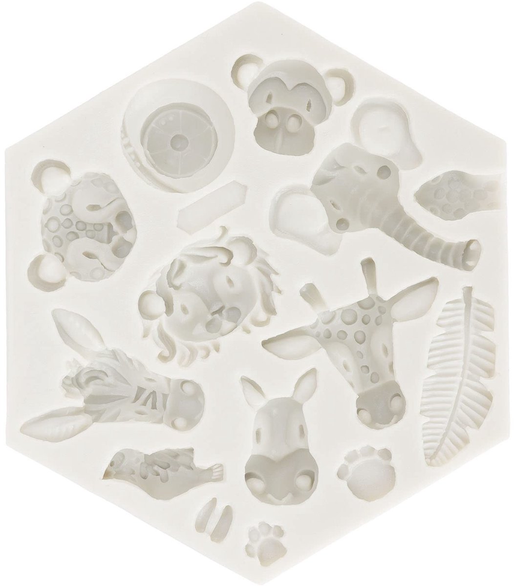 Cosensi - Dailygoods - Siliconen Mal voor Jungle Safari Dier Cakevorm