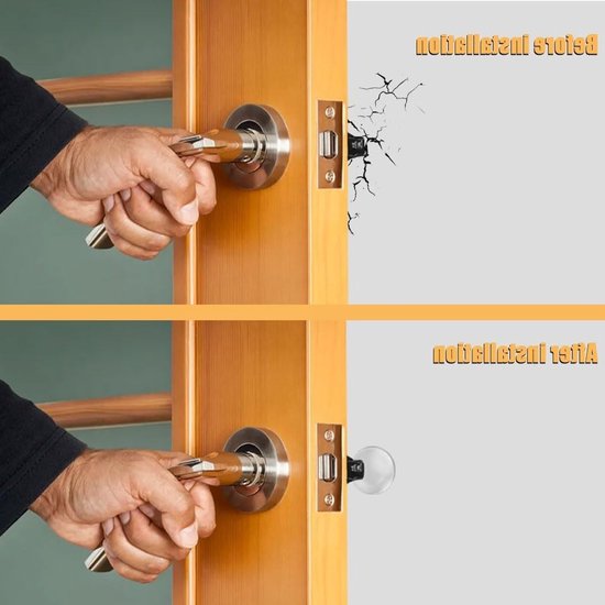 Transparante Deurstoppers voor de Muur, Set van 8, Diameter 40 mm, Elastische Zelfklevende Wandbuffer voor Deuren en Meubels, Bescherming tegen Stoten en Krassen van Merkloos — afbeelding 4