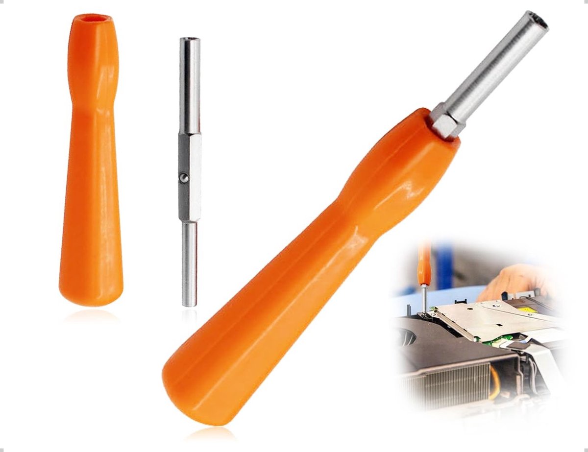 Dailygoody - Magnetische Schroevendraaier - 4,5 mm en 3,8 mm - Geschikt voor spelconsoles - Oranje - Gereedschap voor reparaties - Dubbele kop