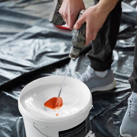 Boor Mixer - Roerstaaf - Verf Mengen - Antiaanbaklaag - 27 cm - Grijs — afbeelding 5