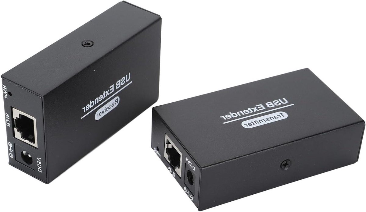 USB Extender Kit - RJ45 LAN Extender - Verleng USB Signaal - Plug and Play - 120 Meter - Zwart