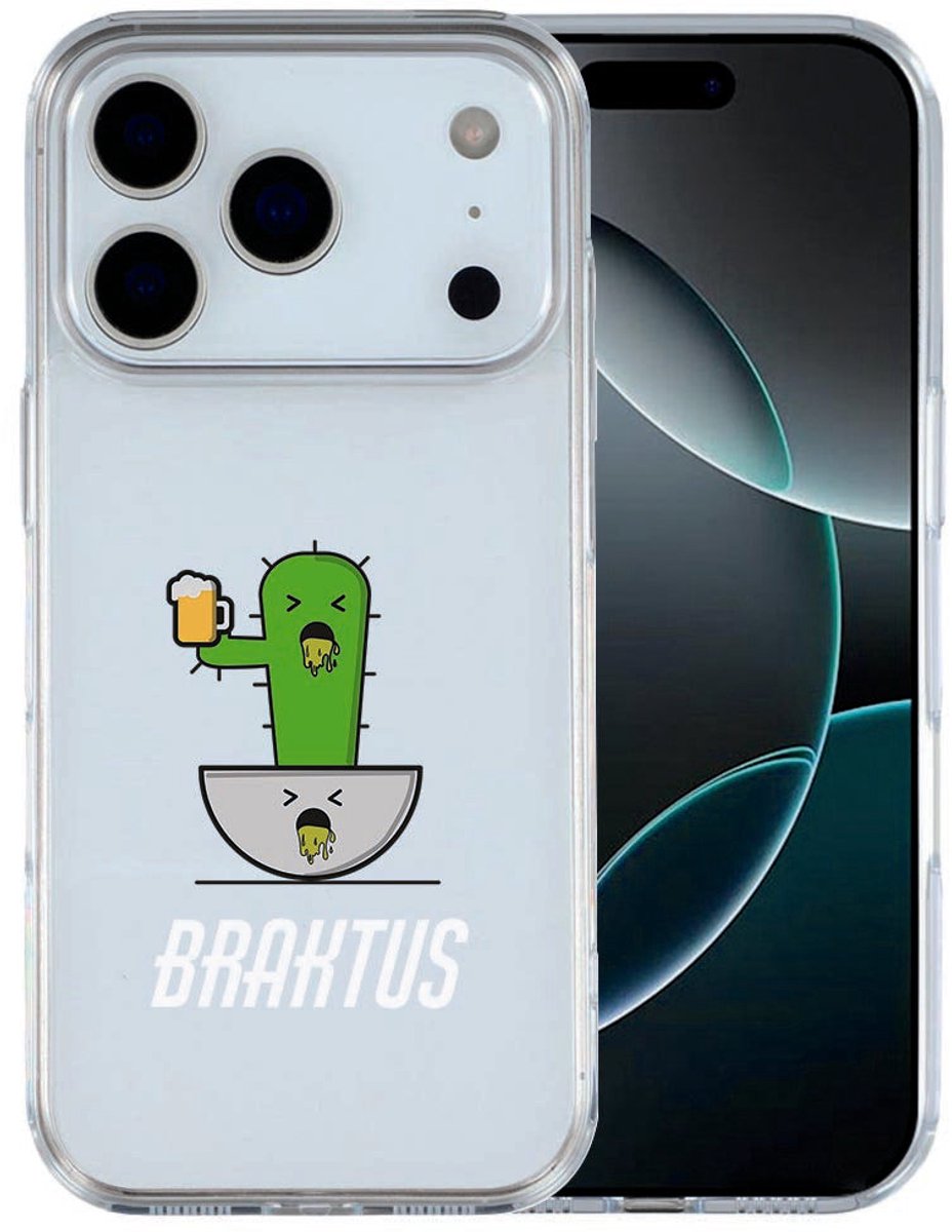 iPhone 17 Pro Max Hoesje Braktus – Vrolijk TPU Cover met Cactus Print