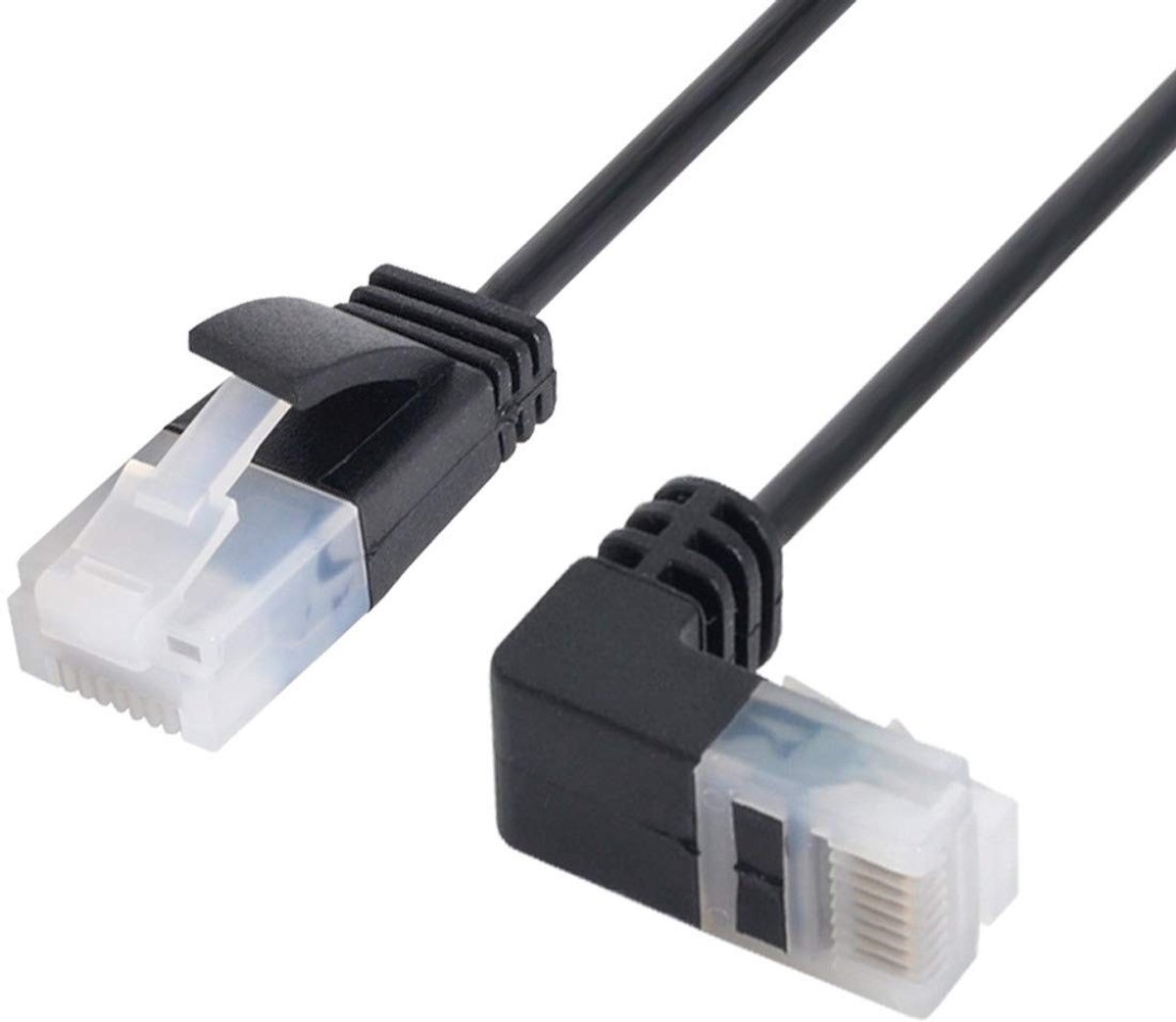 Dailygoods - Dailygoody - Cat6 Ethernet Kabel 90 Graden - 1m RJ45 UTP Netwerk Patch Cord - Flexibel - Geschikt voor Netwerkverbinding - Hoogwaardige snelheid