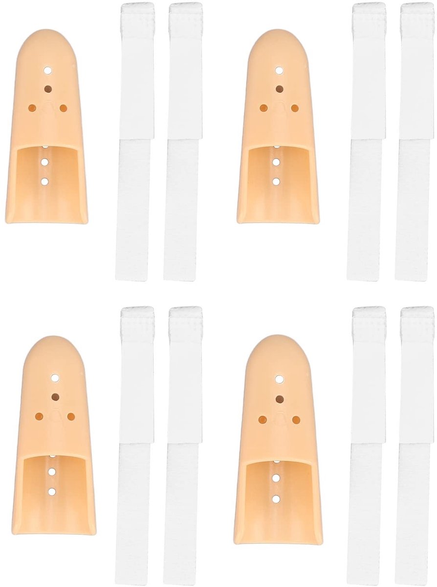 Dailygoods - Dailygoody - Vingerspalk - Mallet Vinger Ondersteuning - Ademend en Verstelbaar - Vingersteunbeschermer - Geschikt voor Basketbal - 4 Stuks