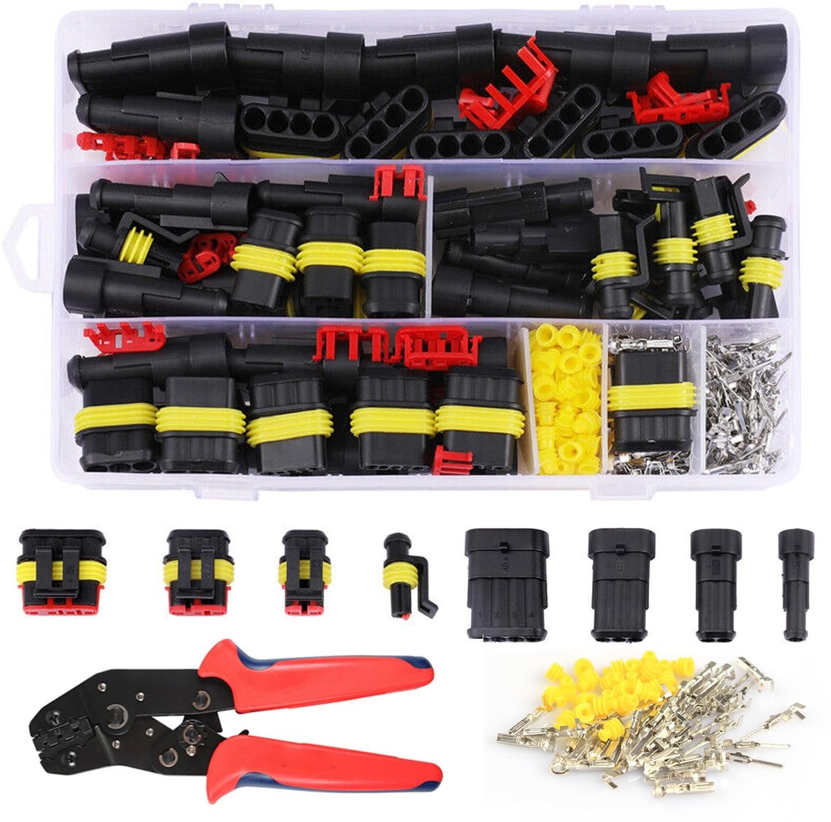 Dailygoods - Dailygoody - YIDM 352 Pcs Waterdichte Car Plug Connector Set voor Auto's en Motoren